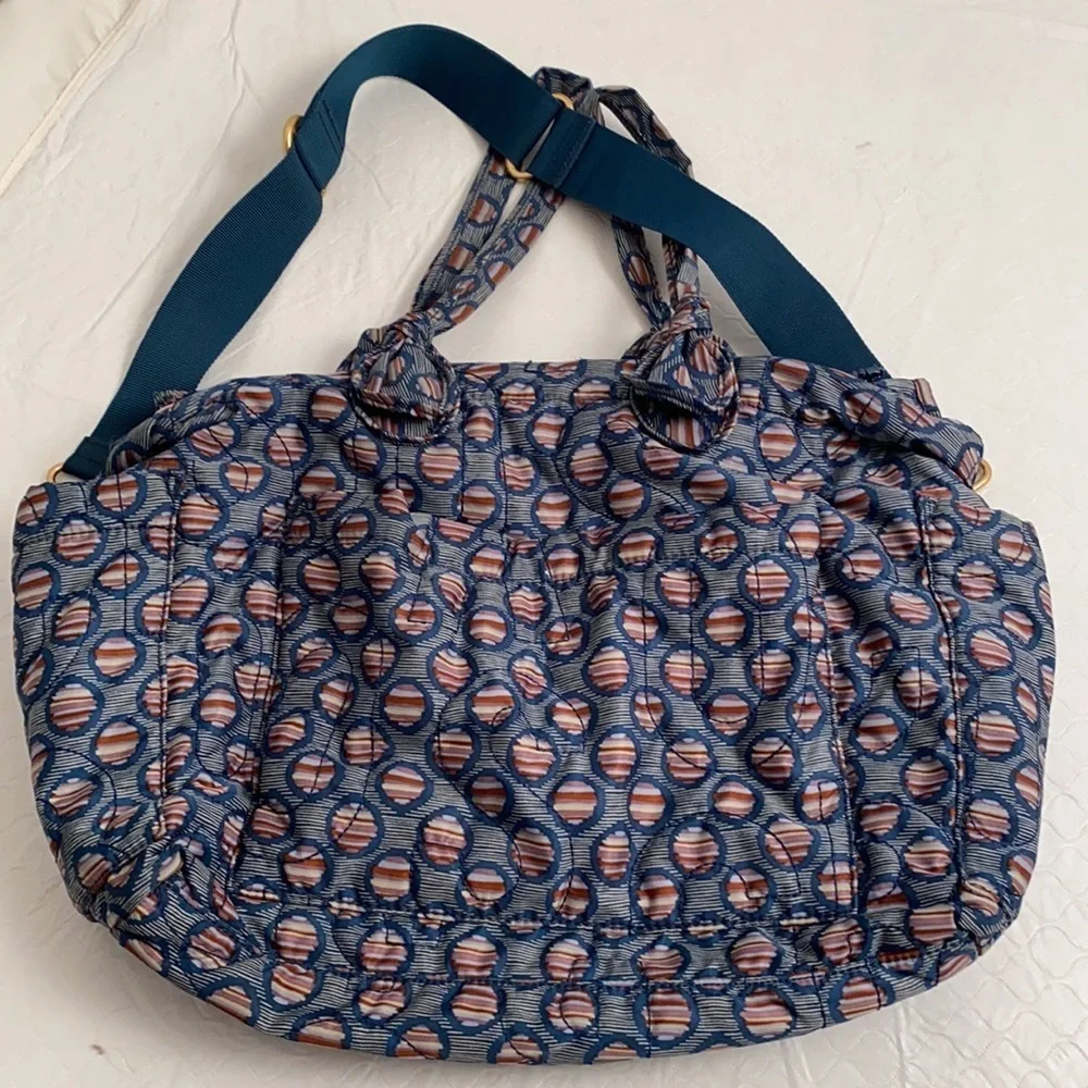 Marc by Marc Jacobs Eliza multicolor teal nylon baby bag